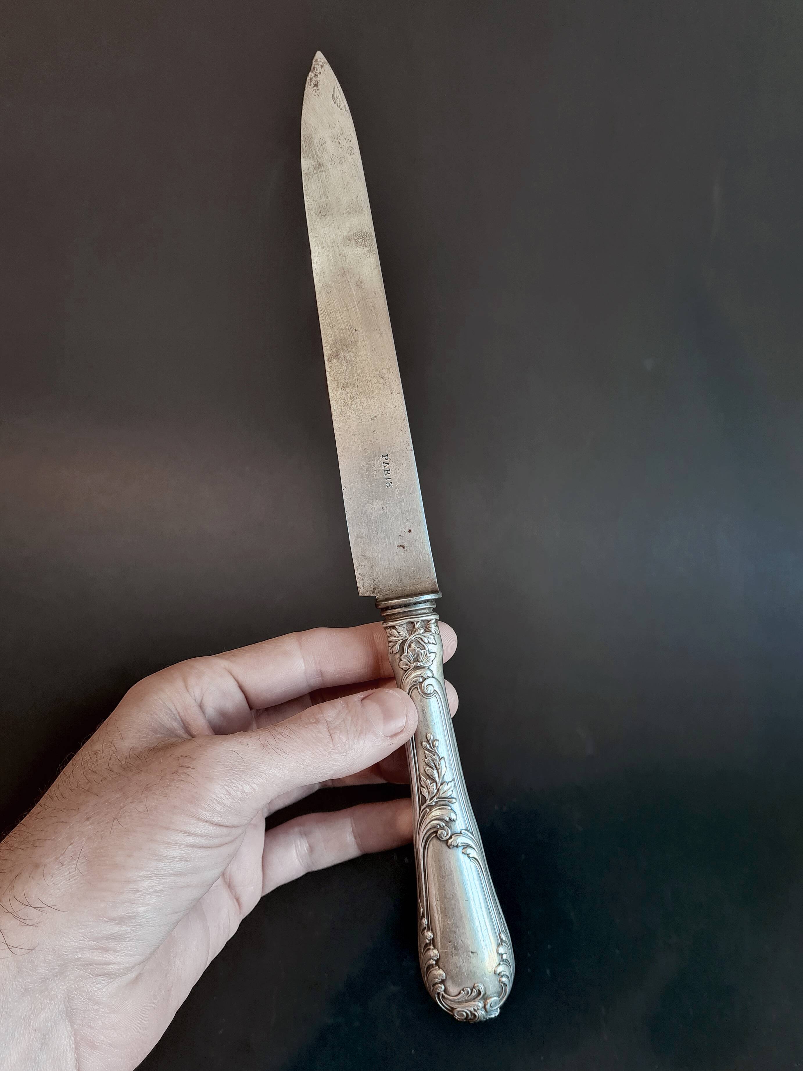 Rocaille Style Silver Metal Leg of Gigot Set - Ref 06.