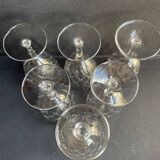 6 wine glasses - Cut crystal – Cristalleries Royales de Champagne