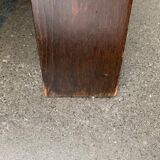 Brutalist Mid-Century Safari Armchair in Wood and Leather, 1960s