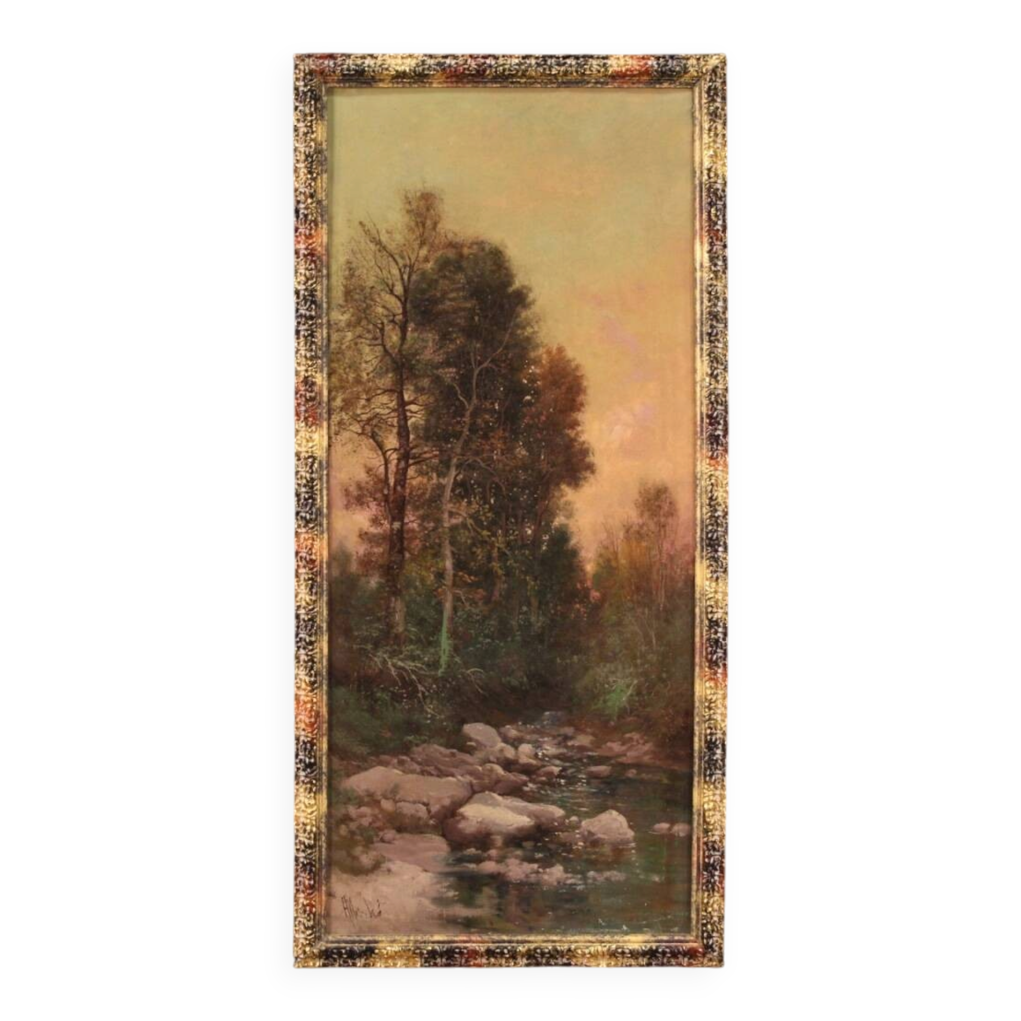 Signed Marko painting Impressionist landscape from the 19th century