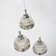 Mid century adjustable glass chandelier by pokrok zilina, 1970s