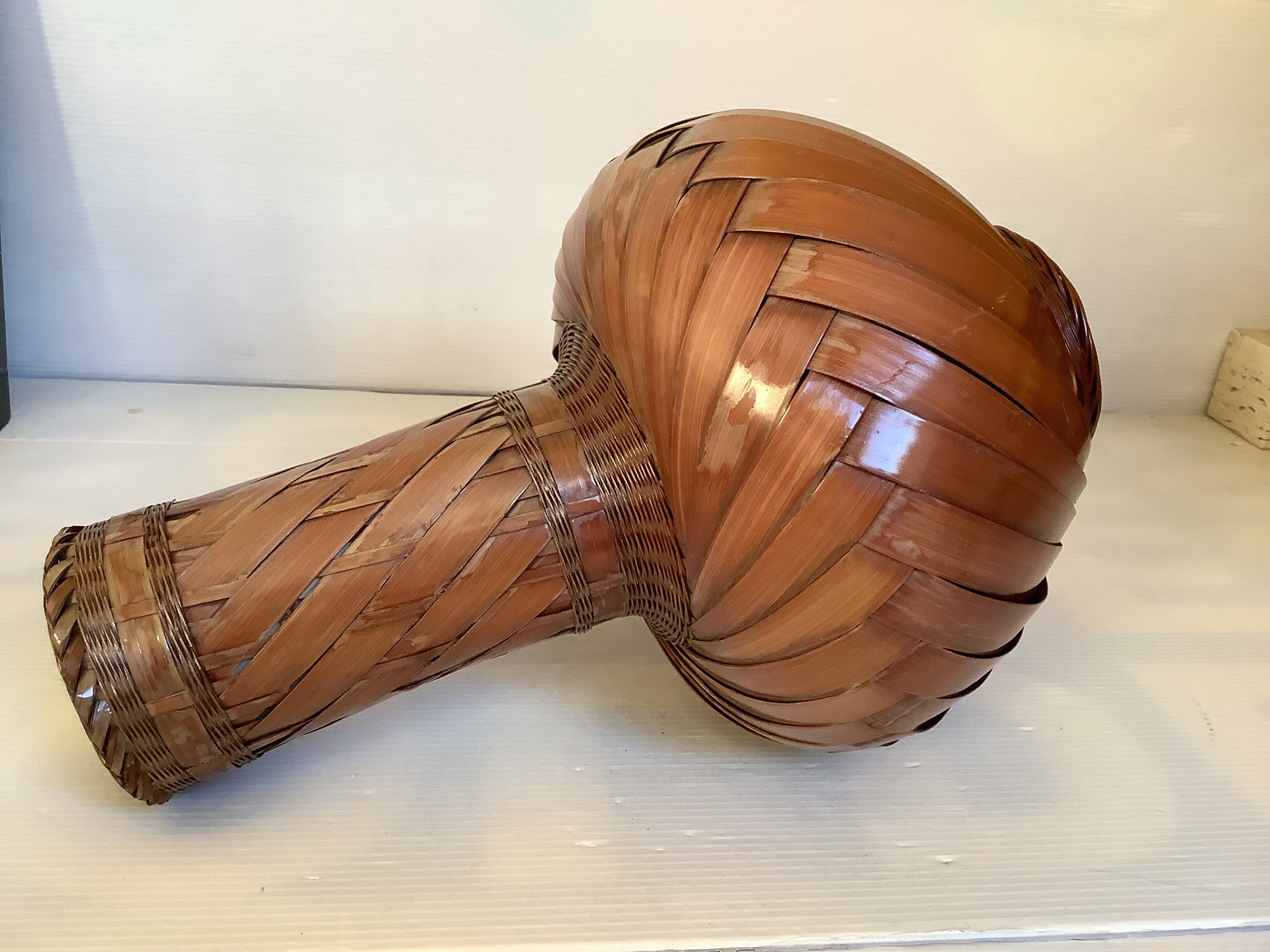 Large bamboo ikebana vase