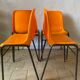 Chaises orange x4