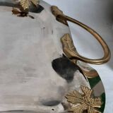 plateau argent laiton retro annees 1960