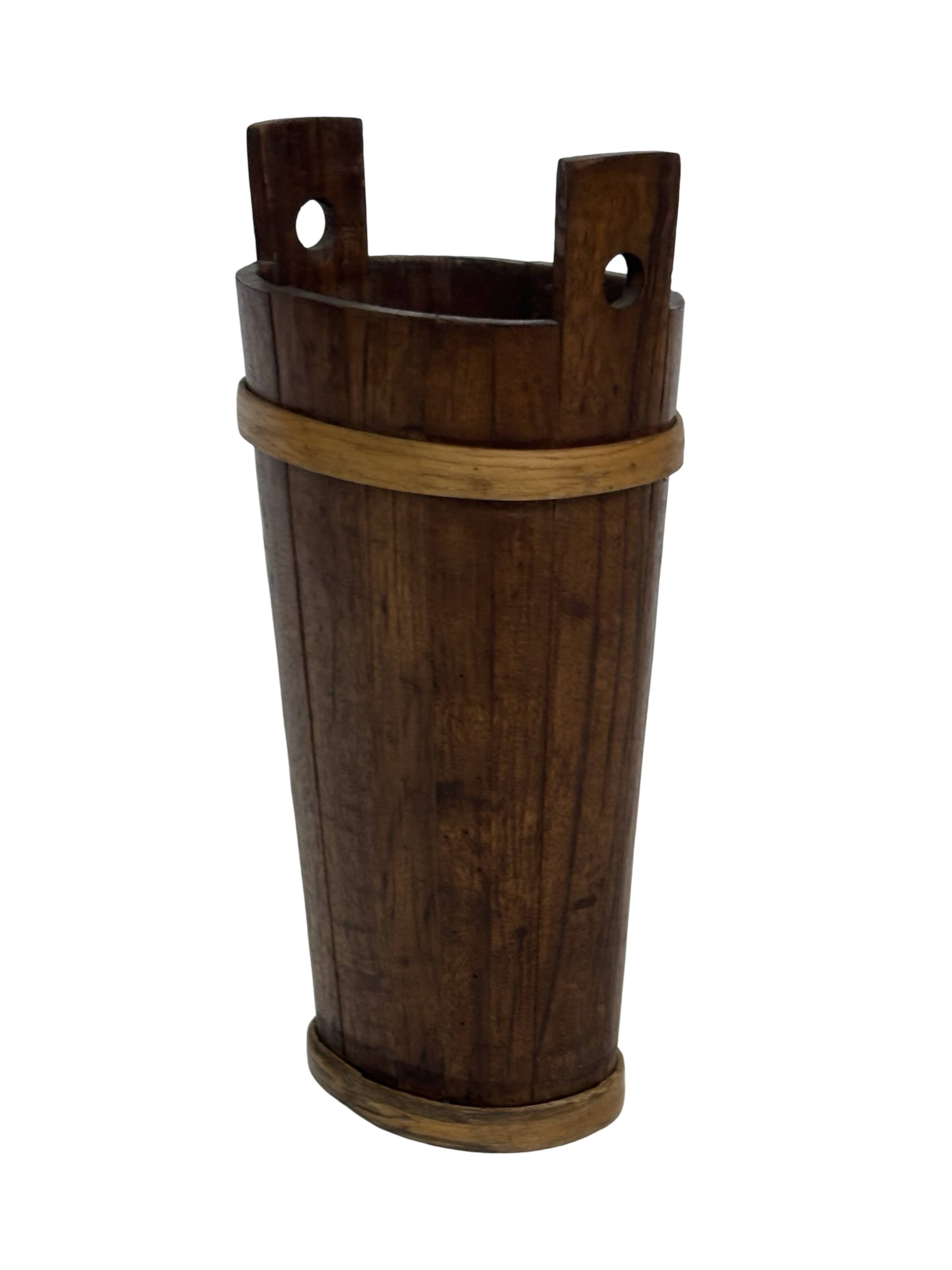 Vintage Wooden Umbrella Stand, 1960s minimalist design