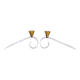 Pair of brass and chrome-plated metal candlesticks