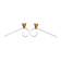 Pair of brass and chrome-plated metal candlesticks