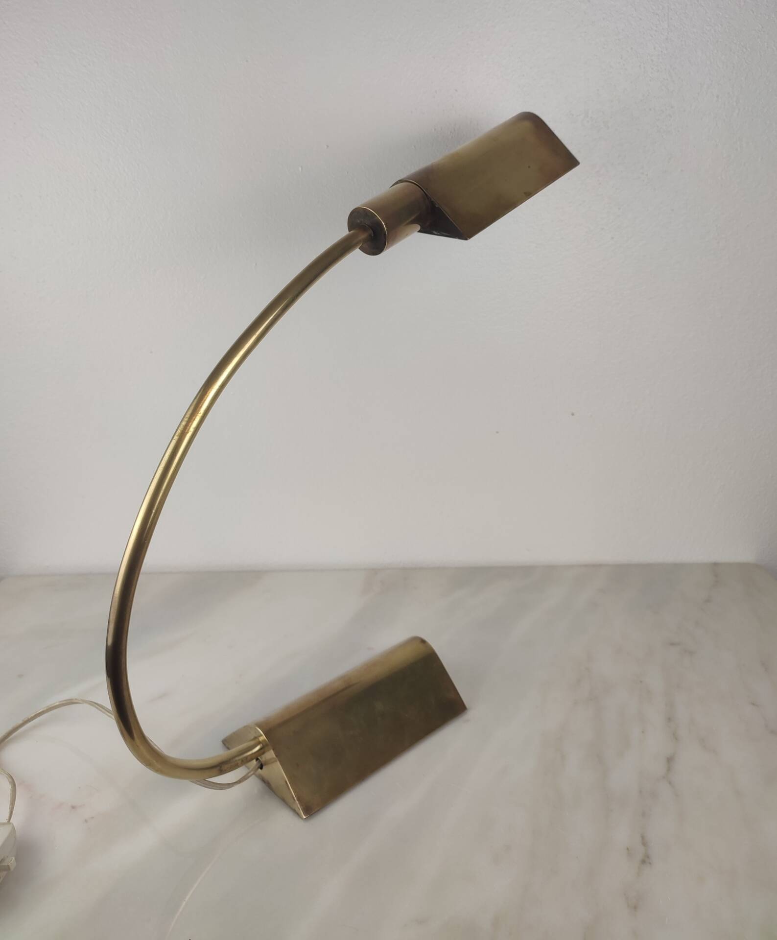 Vintage Mid-Century Modern Brass Table Lamp (1960s/70s)