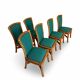 Set of six vintage bamboo and rattan dining chairs