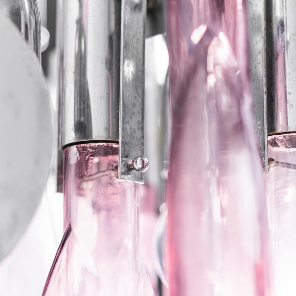 Chandelier 6 lights glass 70