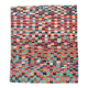 5x6 Multicolor Checkered Pattern Turkish Vintage Rug, 151x172Cm