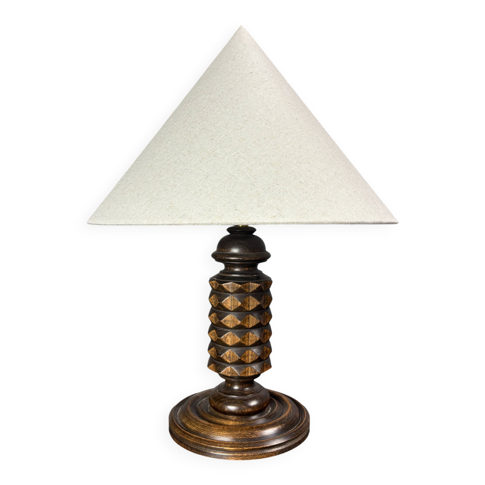 Midcentury French brutalist table lamp in the style of Charles Dudouyt, 50s