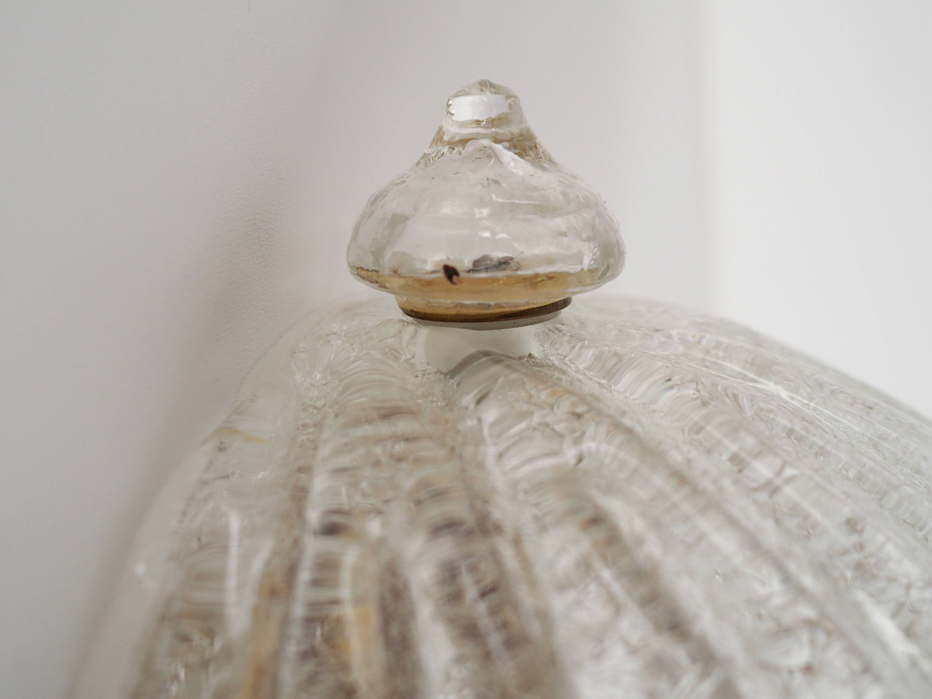 Wall lamp, Murano glass, Italian design, 1970s, manufacture: Italy