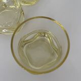 Set of 6 vintage yellow whisky glasses