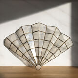 Mother-of-pearl fan sconce