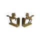 Brass prancing horses bookends figurines vintage copper 1970s