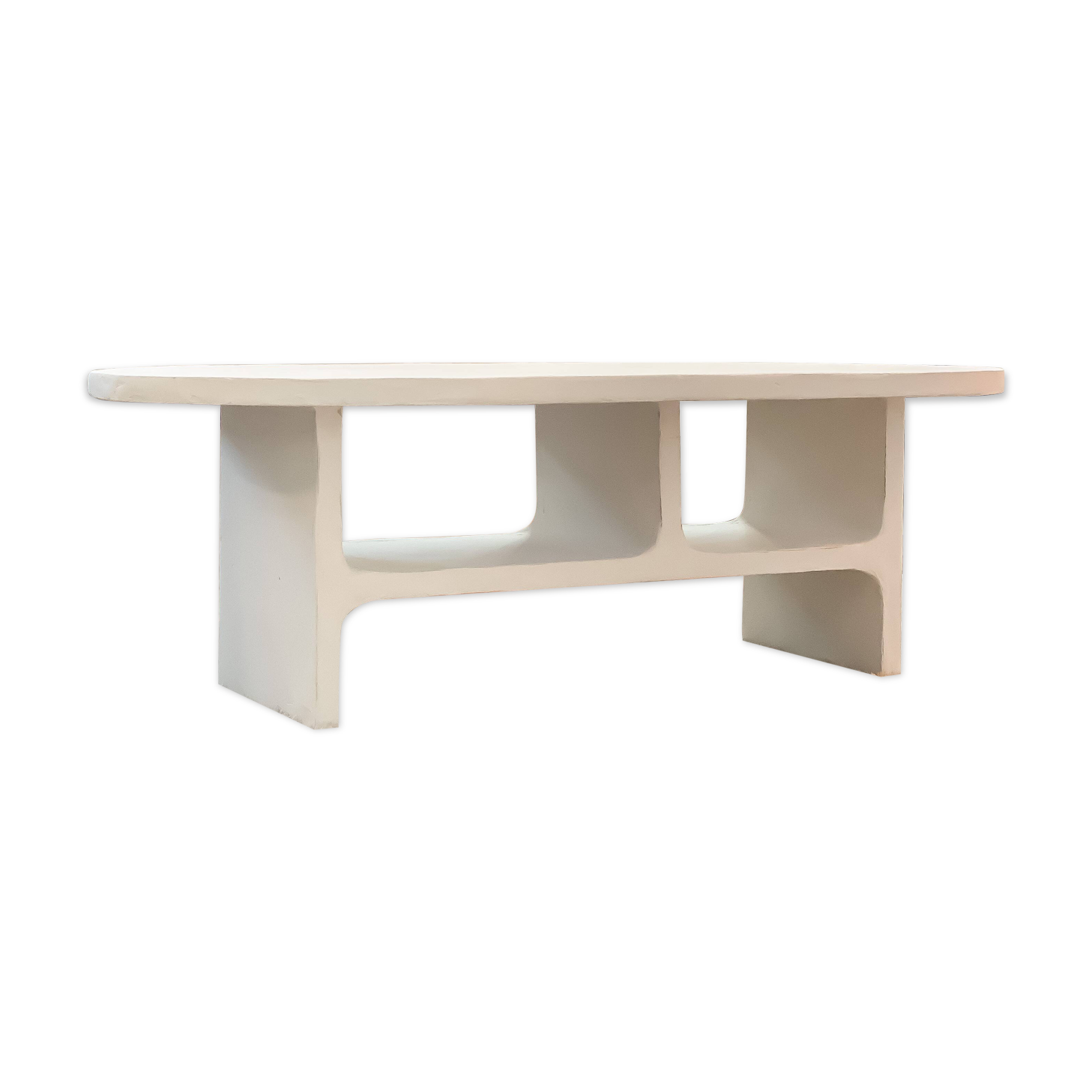 Nali concrete coffee table - Oval - Length 120 cm