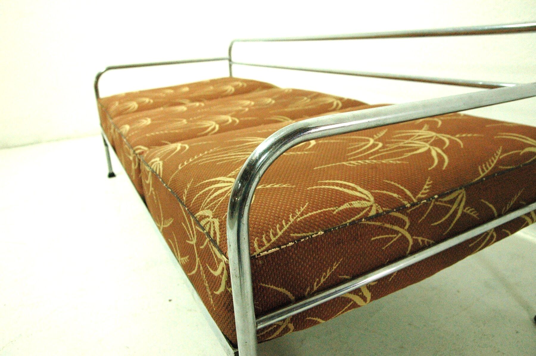 Chromium plated bauhaus sofa by Robert Slezák, 1930s
