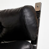 Fauteuil en cuir avec pouf de Reinhold Adolf pour Cor mk9220