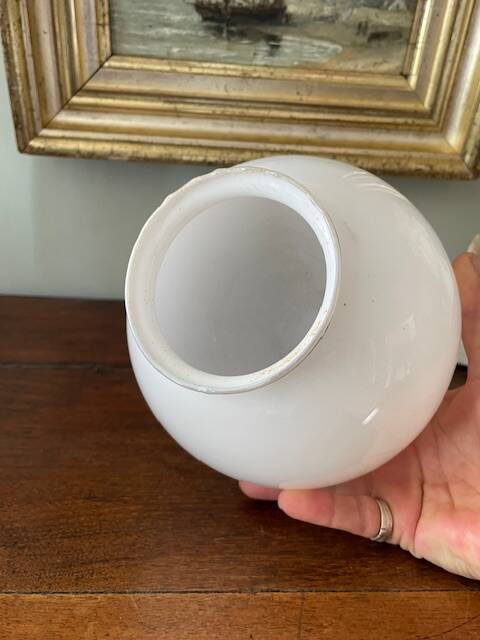 round globe in opaline