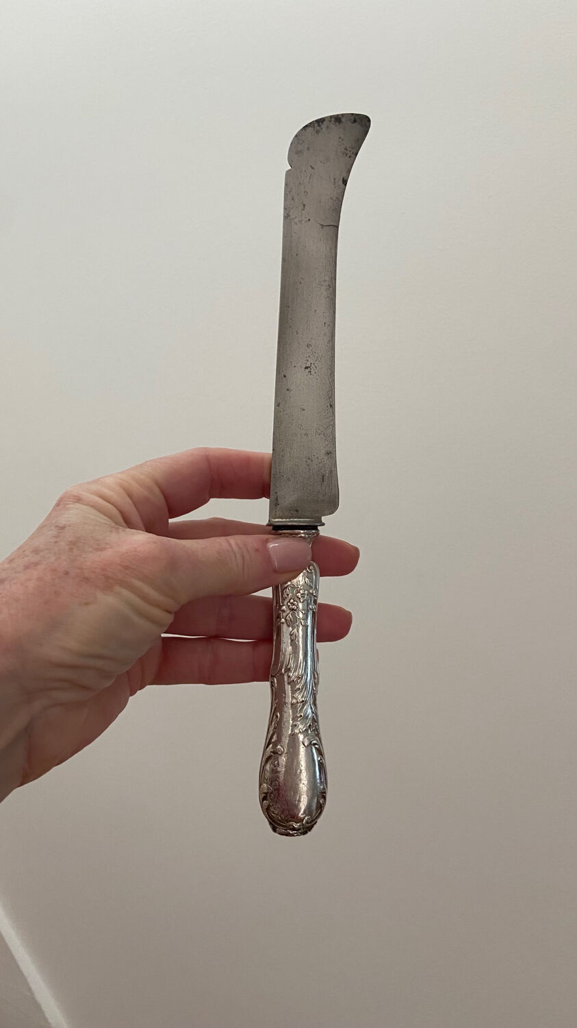 Minerva silver cheese knife