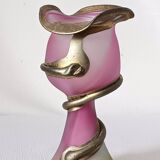 Vase pâte de verre XXème signé