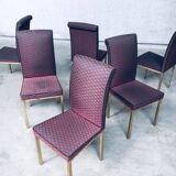 Hollywood Regency Style Design Dining Chair, 1970s, Belgium, Set of 6