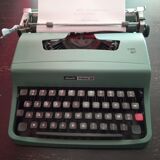 Machine à écrire Olivetti Lattera 32, verte, vintage 1965