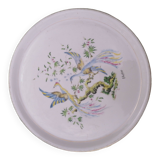 Plat à gâteaux ou à tarte décors de paons