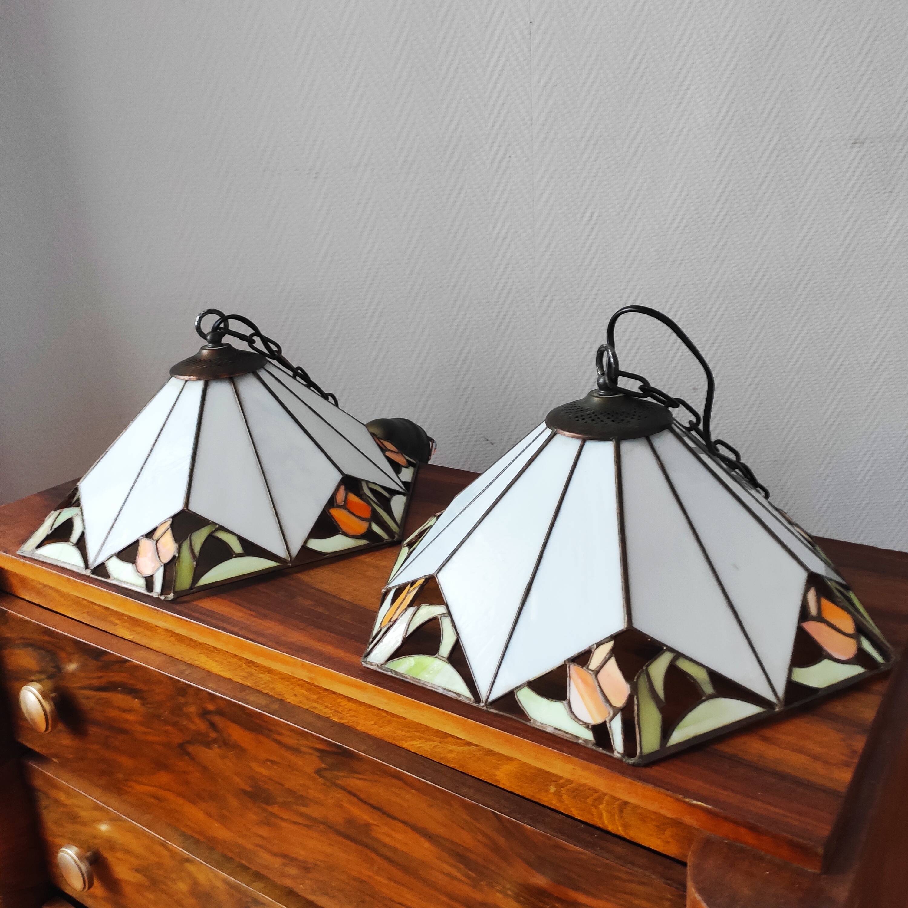 Pair of vintage pendant lights