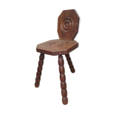 Breton brutalist tripod chair