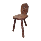 Breton brutalist tripod chair
