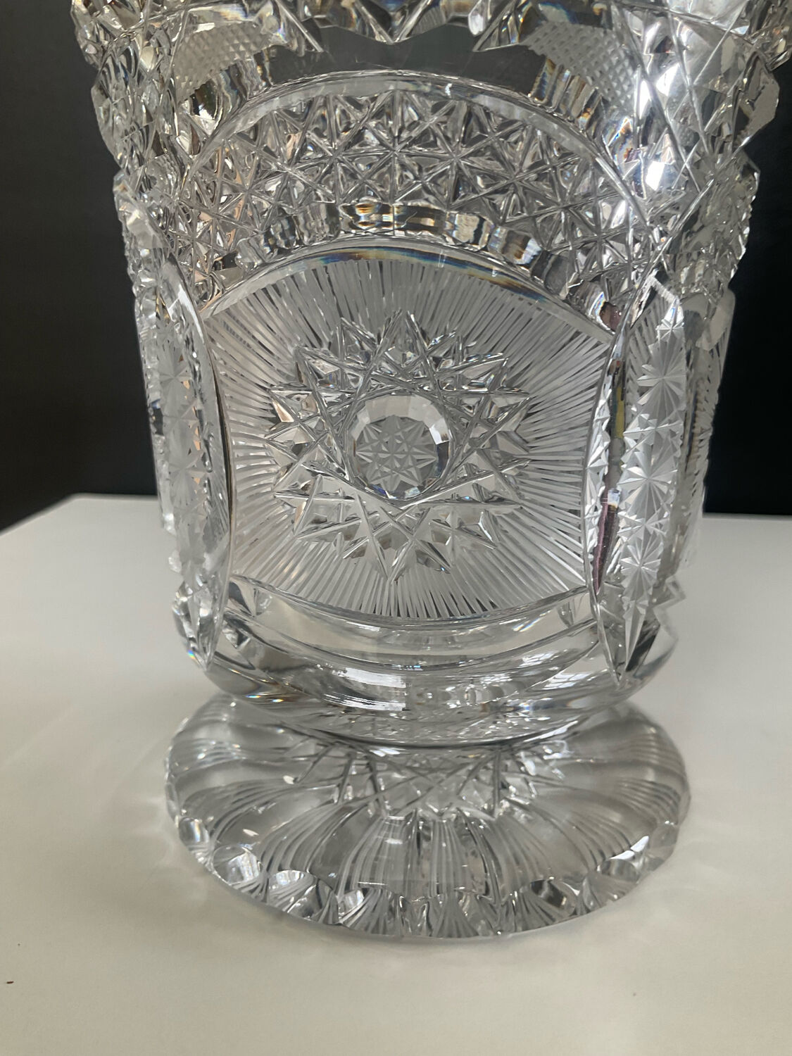 Vintage Bohemian crystal vase