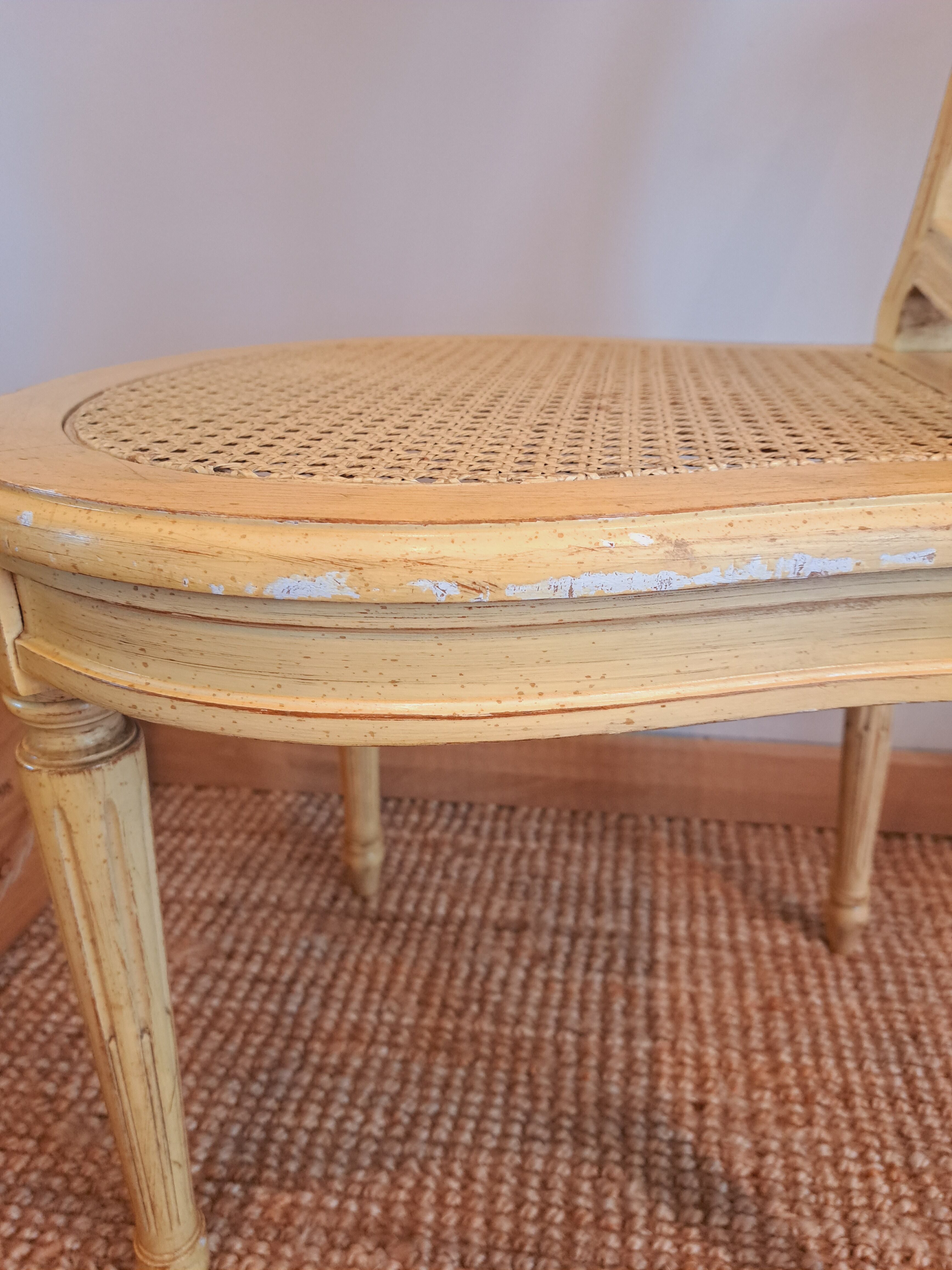 Provencal yellow Louis XVI style chair