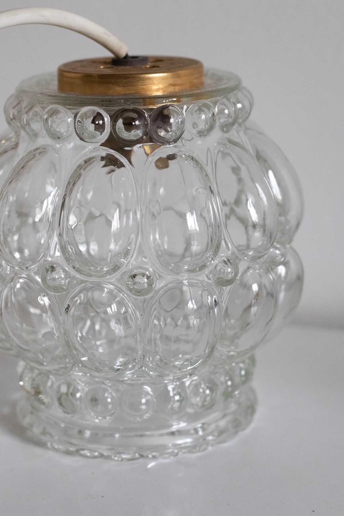 Vintage glass bubble pendant lamp
