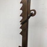 Brutalist wrought iron floor lamp, circa 1960