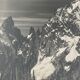 Old artistic photo in black and white Mountain Golden frame