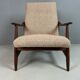 Danish teak armchair newly upholstered, 1960s