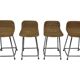 Ensemble de 4 tabourets de bar vintage Dirk Van Sliedregt Rohe Noordwolde modèle bas