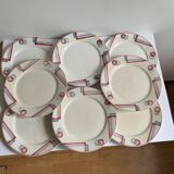 8 Digoin Sarreguemines plates
