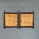 Set of two antique framed gobelins from France from the 19th century