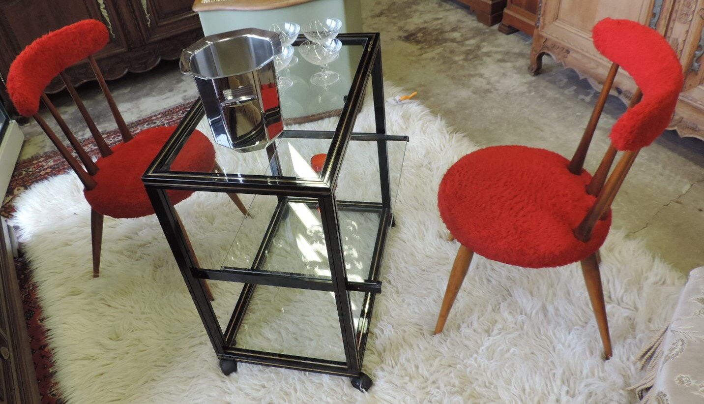 Paire de chaises "moumoutes " 1970