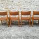 Chaises Maison Regain  en orme et cuir