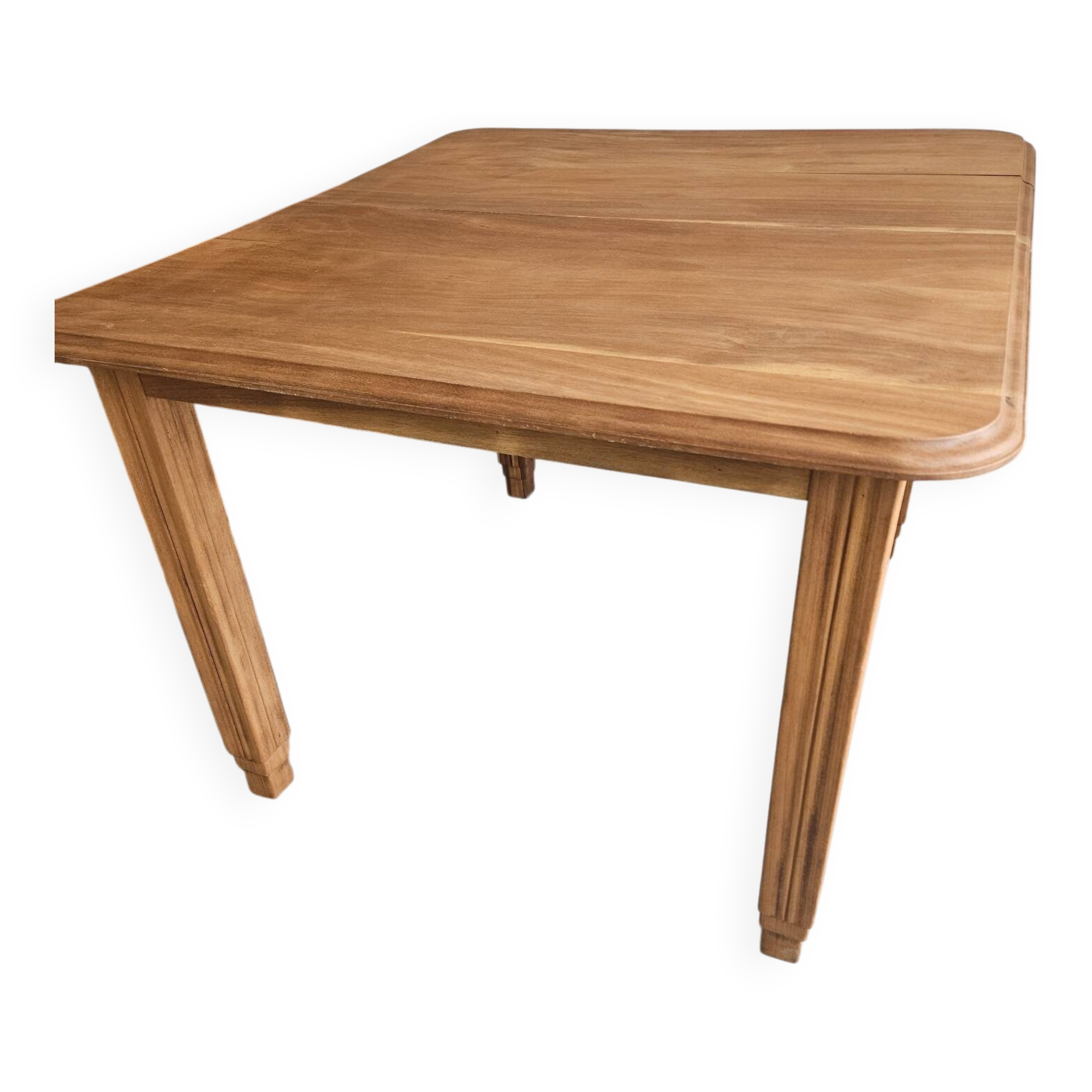 Table en bois aerogommée et restaurée