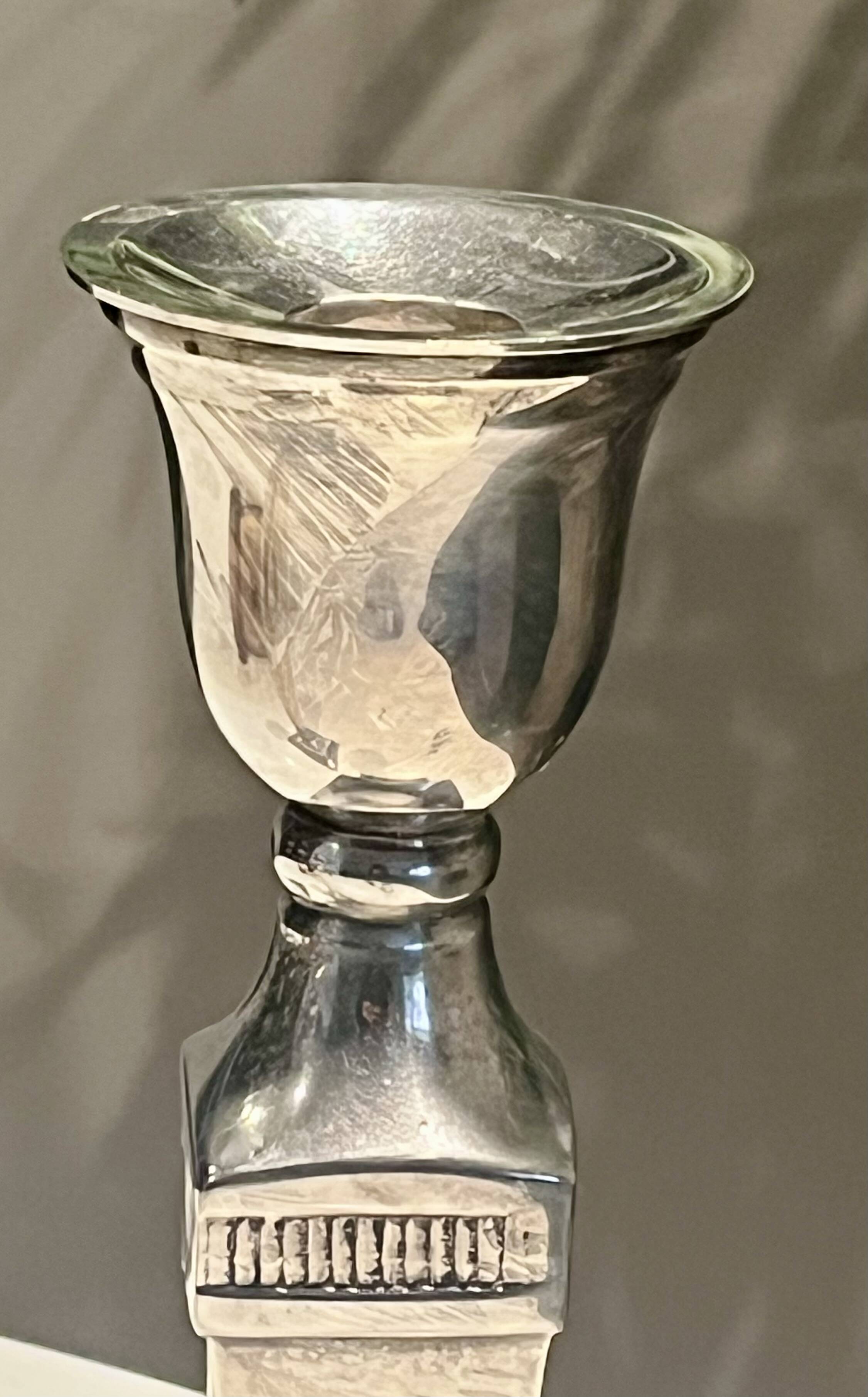 Pair of candlesticks - Silver-plated - Very good condition