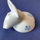Salt cellar or porcelain salt shaker. Zoomorphic figurine of a mouse.