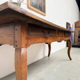 19th century walnut drapery table 2m1