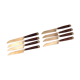 8 Vintage Knives, Antique Fruit Knives, Wooden Knife Set, Brass, Mid Century Cutlery.