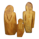 Groupe de sculptures « Famille en bois » de Roland Lavianne, années 1970