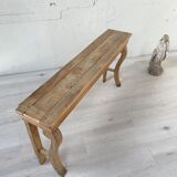 Raw oak butt console